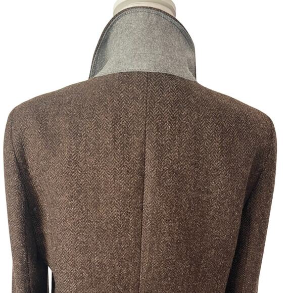 J.Crew Bristol Blazer Jacket Chocolate Brown Wool Double Breasted Size 10P - Picture 8 of 11